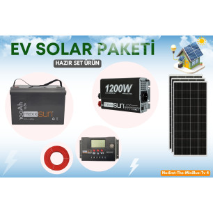 Güneş Enerji Paketi Yaz Kış Kullanım LiFePO4 Solar Paket Güneş Enerji Paketi Yaz Kış Kullanım LiFePO4 Solar Paket